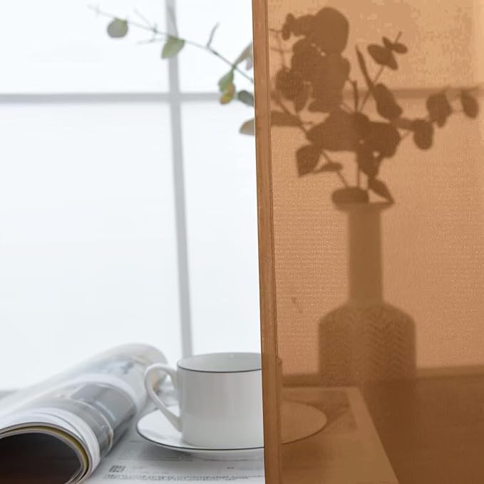 SpaceDresser Basic Rod Pocket Sheer Voile Window Curtain Panels Light Brown 1 Pair 2 Panels 52 Width 72 Inch Long for Kitchen Bedroom Children Living Room Yard（Light Brown, 52W x 72L）