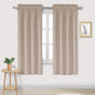 DWCN Blackout Curtains for Living Room Thermal Insulated, Energy Saving & Noise Reducing Bedroom Curtains, Camel, W 38x L 72 Inch, Set of 2 Rod Pocket Curtain Panels