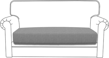 Easy-Going Stretch Loveseat Cushion Cover Sofa Cushion Furniture Protector Sofa Seat Sofa Slipcover Sofa Cover Soft Flexibility with Elastic Bottom(Loveseat Cushion, Light Gray)