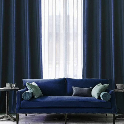 MIULEE 2 Panels Blackout Velvet Curtains Solid Soft Grommet Royal Blue Curtains Thermal Insulated Soundproof Room Darkening Curtains/Drapes/Panels for Living Room Bedroom 52 x 72 Inch