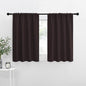 NICETOWN Kitchen Curtains, Toffee Brown, 34" x 40", Set of 2, Short Blackout Drapes, Thermal Insulated Rod Pocket Window Treatment Draperies for Nursery