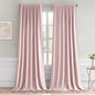 MIULEE Baby Pink Back Tab Blackout Curtains 96 Inch Length 2 Panels Set for Living Room Bedroom Privacy, Rod Pocket/Pinch Pleated Thermal Insulated Room Darkening Light Blocking Drapes, W66xL96