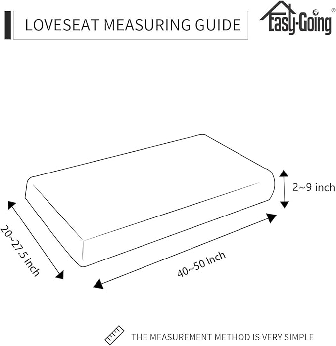 Easy-Going Stretch Loveseat Cushion Cover Sofa Cushion Furniture Protector Sofa Seat Sofa Slipcover Sofa Cover Soft Flexibility with Elastic Bottom(Loveseat Cushion, Snow White)