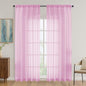 OVZME Light Pink Sheer Curtains 84 Inches Long 2 Panels Set, Light Filtering Sheer Curtains for Living Room Bedroom 59 Inch Extra Wide, Modern Voile Filmy Rod Pocket Window Drapes, 59Wx84L Inches