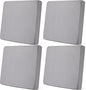 Newwiee Set of 4 Stretch Patio Cushion Covers Sofa Couch Seat Chair Slipcovers Cushion Cover Replacement Furniture Protector for Pets Washable(Light Grey,Seat Cover,Solid)