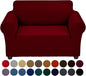 Joccun Christmas Stretch Chair Couch Cover,1-Piece Sofa Slipcover Spandex Jacquard Fabric Sofa Covers with Elastic Bottom,Washable Furniture Protector for Dogs,Cats,Kids(Armchair,Red Dahlia)