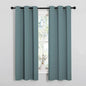 NICETOWN Modern Blackout Curtains Noise Reducing, Thermal Insulated and Privacy Room Darkening Drape Panels for Boy's Guest Room Door Small Short Window (Greyish Blue, 2 Panels, W34 x L63 -Inch)