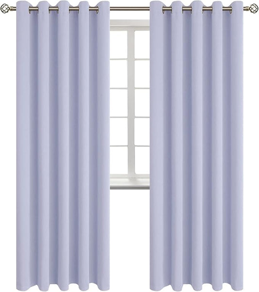 BGment Blackout Curtains - Grommet Thermal Insulated Room Darkening Bedroom and Living Room Curtains, Set of 2 Panels (70 x 84 Inch, Lavander)