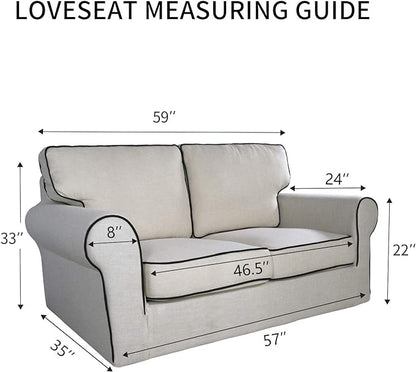 PureFit Super Stretch Sofa Slipcover – Spandex Non Slip Soft Couch Sofa Cover, Washable Furniture Protector with Non Skid Foam and Elastic Bottom for Kids, Pets （Loveseat, Sage Green）