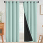 SimpleHome 100% Blackout Curtains for Bedroom,Thermal Insulated Aqua Grommet Window Drapes Room Darkening Curtains for Living Room with Black Back,52 x 84 Inch,2 Panels
