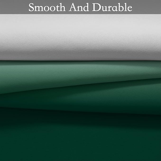 SimpleHome Ombre Room Darkening Curtains for Bedroom, Gradient Dark Green to Grey White Light Blocking Thermal Insulated Grommet Window Curtain/Drapes for Living Room,2 Panels, 52x63 inches Length
