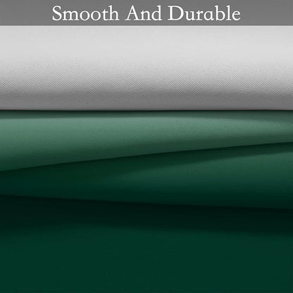 SimpleHome Ombre Room Darkening Curtains for Bedroom, Gradient Dark Green to Grey White Light Blocking Thermal Insulated Grommet Window Curtain/Drapes for Living Room,2 Panels, 52x63 inches Length