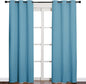NICETOWN Window Treatment Thermal Insulated Solid Grommet Blackout Curtains/Drapes for Bedroom (Teal Blue, Set of 2 Panels, 42 by 84 Inch)