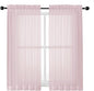 OWENIE Sheer Curtains 54 Inch Length 2 Panels Set, Blush Sheer Curtain for Living Room, Soft Airy Window Treatments for Bedroom, Fimly Voile Sheer Curtains & Drapes, 2 Pcs 84 Width 54 Long