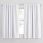 PONY DANCE Kitchen Curtains White - Thermal Insulated Draperies Light Filter Curtain Decorative Drapes with Back Tab Energy Saving for Kitchen, 52 Wide x 54 Long, Pure White, 2 Panels