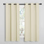 NICETOWN Kitchen Curtains for Decoration, Thermal Insulated Grommet Room Darkening Draperies/Panels for Laundry (Beige, 2 Panels, W42 x L63 inches)