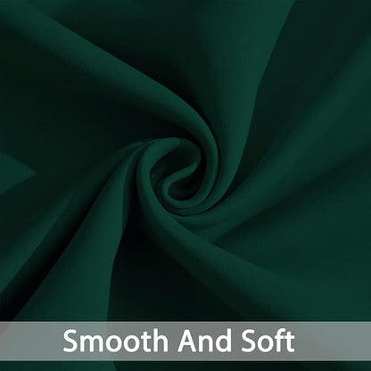 Yakamok Blackout Curtains Room Darkening Thermal Insulated Window Panels,Solid Grommet Top Drapes for Bedroom/Living Room(70Wx84L, Dark Green, 2 Panels)