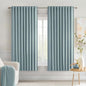 MIULEE Slate Blue Back Tab Blackout Curtains 63 Inch Length 2 Panels Set for Living Room Bedroom Privacy, Rod Pocket/Pinch Pleat Thermal Insulated Room Darkening Pleated Light Blocking Drapes