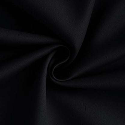 Yakamok 100% Blackout Curtain Panels 96 inches Cold and Light Blocking Drapes for Nursery, 2 Thick Layers Thermal Insulated Draperies (2 Pieces, 50 Wide Each Panel, Black Front with White Backing)
