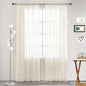 SpaceDresser Basic Rod Pocket Sheer Voile Window Curtain Panels Ivory 1 Pair 2 Panels 52 Width 63 Inch Long for Kitchen Bedroom Children Living Room Yard(Ivory,52 W x 63 L)