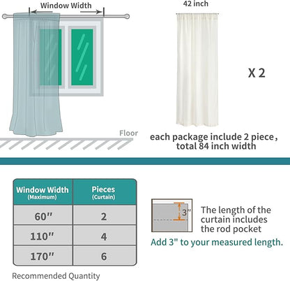 BGment Olive Green Linen Curtains 36 Inch Length for Short Kitchen Window - Rod Pocket Small Drapes Sheer Light Filtering for Cafe Bedroom Decor Lightweight Natural Rustic, 2 Panels Set, 42 X 36 Inch