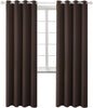 BGment Blackout Curtains - Grommet Thermal Insulated Room Darkening Bedroom and Living Room Curtains, Set of 2 Panels (52 x 108 Inch, Brown)