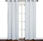 NICETOWN Room Darkening Curtain Panels for Bedroom, Easy-Care Solid Thermal Insulated Room Darkening Draperies/Drapes (Greyish White, 2 Panels, 34 by 84)