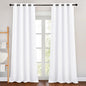 NICETOWN White Room Darkening Draperies and Curtains - Home Fashion Energy Saving Grommet Top Room Darkening Drape Panels for Bedroom (Set of 2, 46 by 90 Inch, White)