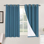 H.VERSAILTEX 100% Blackout Curtains for Bedroom Thermal Insulated Linen Textured Curtains Heat and Full Light Blocking Drapes Living Room Curtains 2 Panel Sets, Blue Sapphire, 52x54 Inch