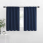 NICETOWN RV Blackout Curtains for Camper Windows, Kitchen Curtains, Short Blackout Curtains & Drapes, Thermal Insulated Rod Pocket Window Treatment Draperies for Nursery (Navy, 34" x 36", Set of 2)