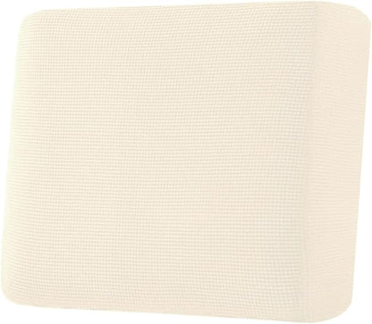H.VERSAILTEX Super Stretch Individual Seat Cushion Covers Sofa Covers Couch Cushion Covers Slipcover Sets Thick Jacquard Textured Twill Fabric (1 Piece Chair Cushion Cover, Cream)