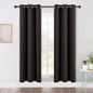 NICETOWN Blackout Window Curtains 70" L, 2 Panels, 34 inch, Toffee Brown, Grommet Top Room Darkening Thermal Insulated Vertical Window Drapes Modern for Flat/Apartment