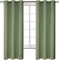BGment Grass Green Black Out Curtains 63 Inch Long for Bedroom - Spring Style Room Decor Thermal Insulated Grommet Minimalist Window Treatments Drapes, 2 Panels, 42 x 63 Inch