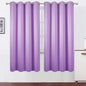 LEMOMO Blackout Curtains 66 x 72 Inch Long Lavender Curtains Set of 2 Panels Room Darkening Curtains for Bedroom and Living Room