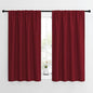 NICETOWN Christmas Burgundy Curtains Blackout Drape Panels - Lights Block Out Window Treatment Short Curtain Sets for Loft and Basement Decoration (Set of 2, 42 by 54-Inch)