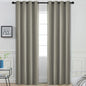 Yakamok Premium Room Darkening Thermal Insulated Curtains for Bedroom/Living Room - Classic Grommet Top (2 Panels, Taupe, 52 Inch by 108 Inch)