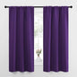 NICETOWN Bedroom Curtain Panels for Kids Room, Triple Weave Home Decoration Thermal Insulated Solid Blackout Curtains & Drapes for Nursery (Set of 2, 34-inch x 63-inch, Royal Purple)