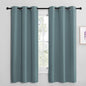 NICETOWN Modern Blackout Curtains Noise Reducing, Thermal Insulated and Privacy Room Darkening Drape Panels for Boy's Guest Room Door Small Short Window (Greyish Blue, 2 Panels, W42 x L68 -Inch)