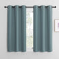 NICETOWN Modern Blackout Curtains Noise Reducing, Thermal Insulated and Privacy Room Darkening Drape Panels for Boy's Guest Room Door Small Short Window (Greyish Blue, 2 Panels, W42 x L50 -Inch)