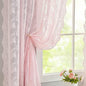 YJ YANJUN Vintage Lace Curtains 108 inches Long 2 Panels Cute Floral Pink Sheer Curtains for Sliding Door Backdrops Romantic Pricess Baby Girl Room Decor Light Filtering 52 x 108 Inch Light Pink