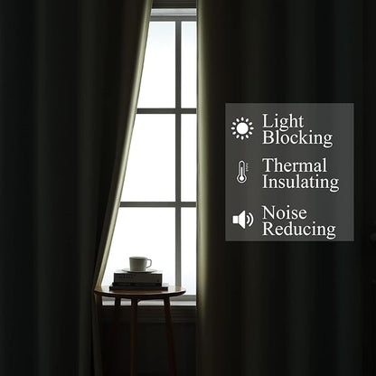 Estelar Textiler Aqua and Beige Gradient Blackout Curtains 84 Inches Long, Thermal Insulated Ombre Blackout Drapes for Bedroom, Room Darkening Energy Saving Curtains for Living Room, 52Wx84L, 2 Panels