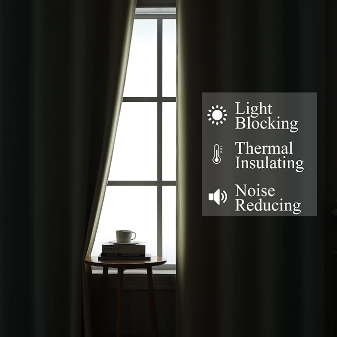 Estelar Textiler Aqua and Beige Gradient Blackout Curtains for Boys Room, Ombre Thermal Insulated Noise Reducing Blackout Drapes for Playroom, Full Room Darkening Grommet Curtains, 52Wx63L, 2 Panels