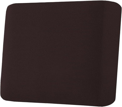 H.VERSAILTEX Super Stretch Individual Seat Cushion Covers Sofa Covers Couch Cushion Covers Slipcover Sets Thick Jacquard Textured Twill Fabric (1 Piece Chair Cushion Cover, Chocolate)
