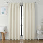Simplebrand Ava Ivory Light Filtering Curtains for Bedroom 84 Inch Length 2 Panels Set, Solid Thermal Insulated Privacy Nursery Window Treatment Curtains Light Filtering Drapes, W40 x L84 Inch, Ivory