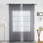 SpaceDresser Basic Rod Pocket Sheer Voile Window Curtain Panels White 1 Pair 2 Panels 60 Width 96 Inch Long for Kitchen Bedroom Children Living Room Yard(Grey,60 W x 96 L)