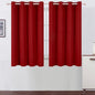 LEMOMO Blackout Curtains 66 x 54 Inch Long Red Curtains Set of 2 Panels Room Darkening Curtains for Bedroom and Living Room