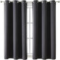ChrisDowa Grommet Blackout Curtains for Bedroom and Living Room - 2 Panels Set Thermal Insulated Room Darkening Curtains (Dark Grey, 42 x 63 Inch)