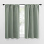 NICETOWN Window Curtains Blackout Drapes - Thermal Insulated Solid Rod Pocket Blackout Curtains/Draperies for Living Room (Greyish Green, One Pair, 34 by 54-Inch)