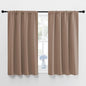 NICETOWN Kitchen Window Blackout Curtains - Window Treatment Thermal Insulated Rod Pocket Blackout Draperies/Drapes for Bedroom/Kitchen (Tan=Cappuccino, Set of 2, 42 inches Wide by 48 inches Long)