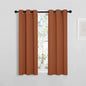NICETOWN Burnt Orange Window Curtains Blackout Drapes, 1 Pair, 29 by 40 inches, Thermal Insulated Solid Grommet Blackout Curtains/Draperies for Cafe